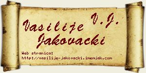 Vasilije Jakovački vizit kartica